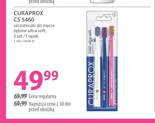 Szczoteczki do mycia zębów ultra soft CURAPROX CS 5460 3-pak promocja w Hebe