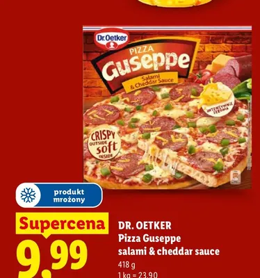 Pizza Guseppe salami & cheddar sauce Dr. Oetker promocja w Lidl