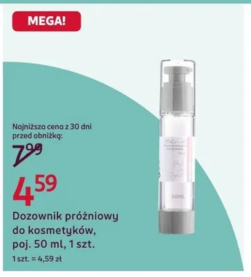 Dozownik próżniowy do kosmetyków promocja w Rossmann