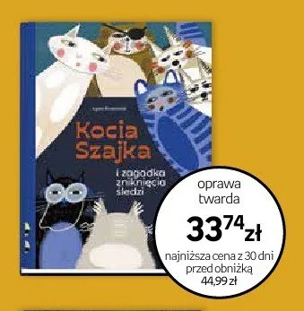 Książka Kocia Szajka i zagadka zniknięcia śledzi oprawa twarda promocja w Dzień Dziecka