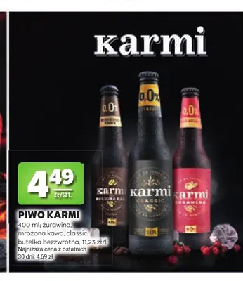 Piwo bezalkoholowe Karmi mrożona kawa promocja w Stokrotka
