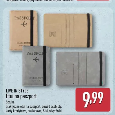 Etui na paszport Live In Style promocja w Aldi