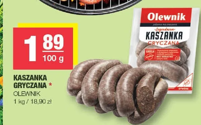 Kaszanka gryczana Olewnik promocja w SPAR