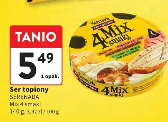 Ser topiony Mix 4 smaki promocja w Intermarche