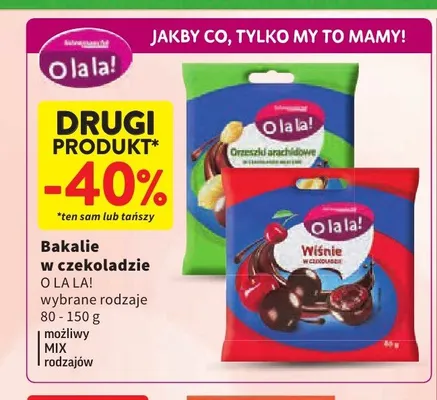 Orzeszki arachidowe w czekoladzie O La La! promocja w Intermarche