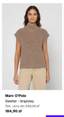 Sweter Marc O'Polo brązowy promocja w Lounge by Zalando