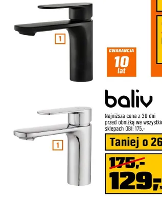 Bateria umywalkowa baliv Side promocja w OBI