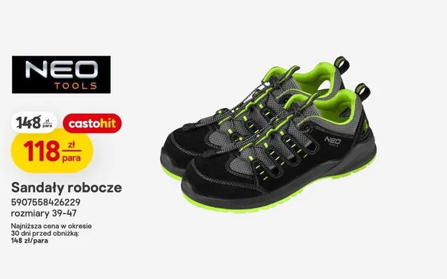 Sandały robocze NEO TOOLS promocja w Castorama