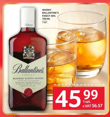 Whisky Ballantine's Finest 40% promocja w Selgros