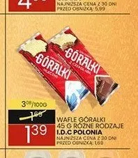 Wafle Góralki mleczne promocja w Wafelek