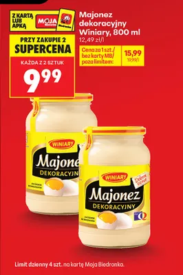 Majonez dekoracyjny Winiary promocja w Biedronka