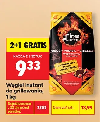 Węgiel instant do grillowania Fire Flame promocja w Biedronka