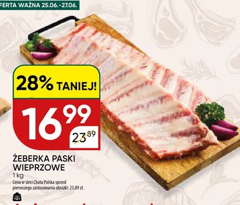 Żeberka paski wieprzowe promocja w Chata Polska