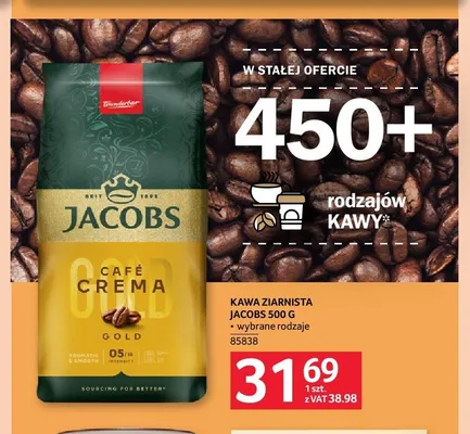 Kawa ziarnista Jacobs Café Crema Gold promocja w Selgros