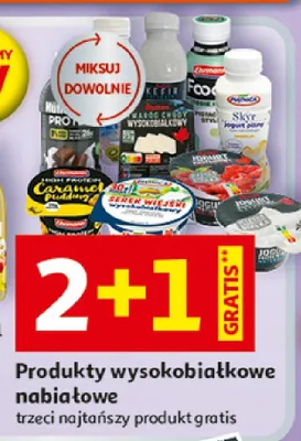 Produkty wysokobiałkowe nabiaтowe promocja w Auchan