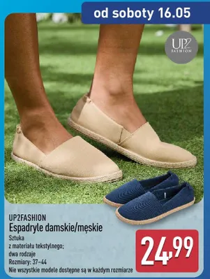Espadryle damskie Up2Fashion promocja w Aldi