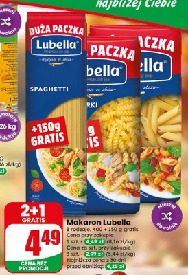 Makaron świderki Lubella promocja w Dino