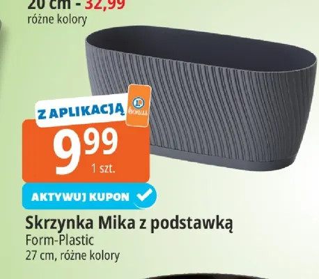 Skrzynka Mika z podstawką Form-Plastic 27 cm promocja w Leclerc