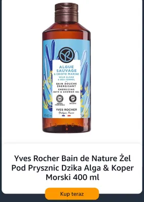 Żel pod prysznic Yves Rocher Bain de Nature dzika alga & koper morski promocja w Amazon