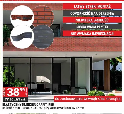 Elastyczny klinkier red promocja w Merkury Market