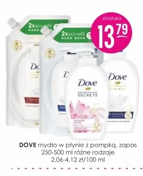 Mydło w płynie z pompką zapas Dove promocja w Drogerie Jasmin