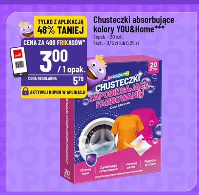 Chusteczki absorbujące kolory YOU&Home promocja w POLOmarket