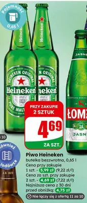 Piwo butelka bezwrotna promocja w Dino