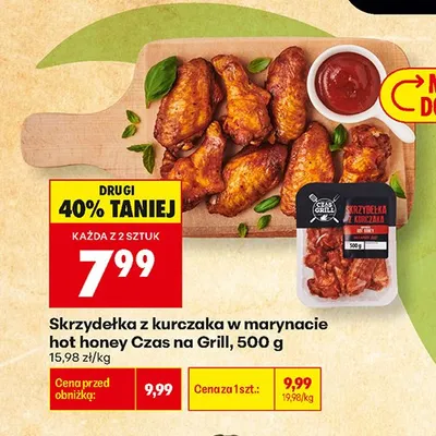 Skrzydełka z kurczaka w marynacie hot honey Czas na Grill promocja w Biedronka