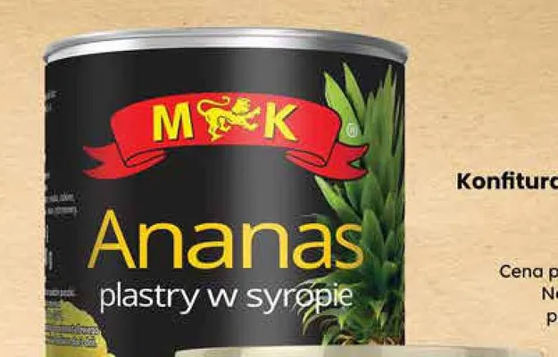 Ananas plastry w syropie promocja w Dino
