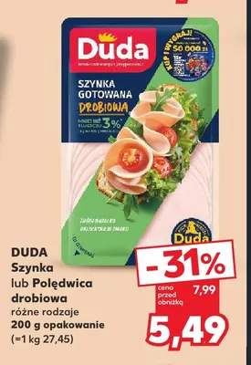 Polędwica drobiowa Duda promocja w Kaufland