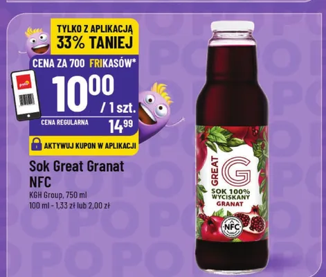Sok Granat NFC promocja w POLOmarket