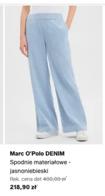 Spodnie materiałowe Marc O'Polo Denim jasnoniebieskie promocja w Lounge by Zalando