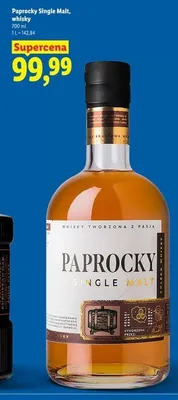 Whisky Paprocky Single Malt promocja w Lidl