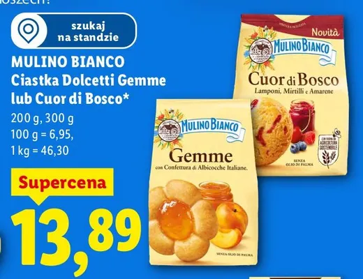 Ciastka Dolcetti Gemme  promocja w Lidl
