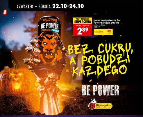Napój energetyczny Be Power Limited promocja w Biedronka