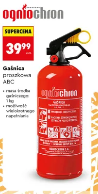 Gaśnica proszkowa ABC ogniochron promocja w Biedronka