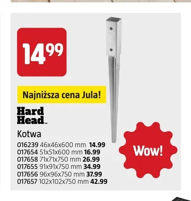 Kotwa Hard Head 46x46x600 mm promocja w Jula