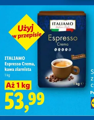 Kawa ziarnista Espresso Crema ITALIAMO promocja w Lidl