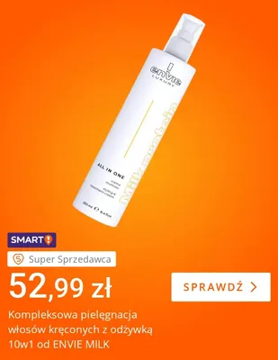 Kompleksowa pielęgnacja włosów kręconych z odżywką 10w1 od Envie Milk promocja w Allegro