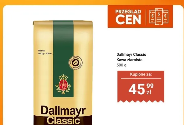 Kawa ziarnista Dallmayr Classic promocja w Dino