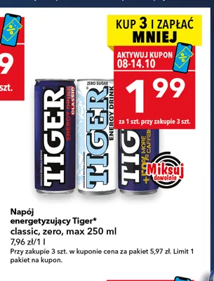 Napój energetyzujący Tiger classic promocja w LEWIATAN