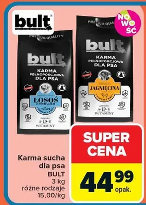 Karma sucha dla psa różne rodzaje promocja w Carrefour