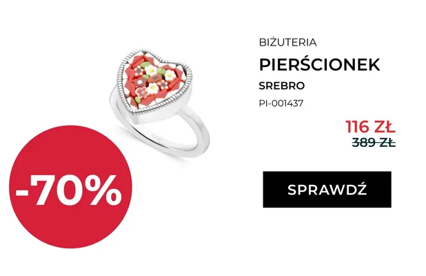 Pierścionek Briju srebro promocja w Briju