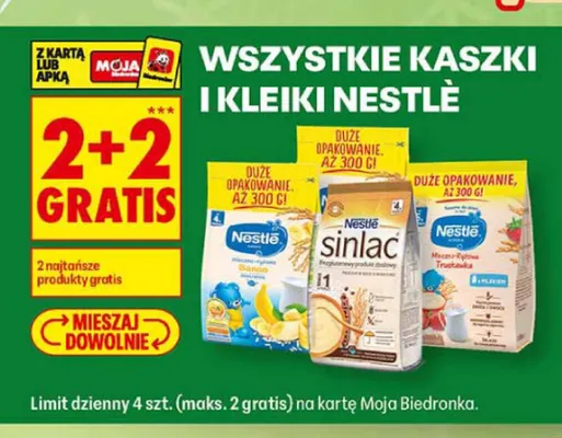 Kaszka mleczno-ryżowa truskawka Nestlé promocja w Biedronka