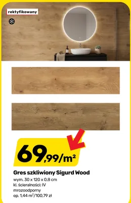 Gres szkliwiony Sigurd Wood promocja w Bricomarche