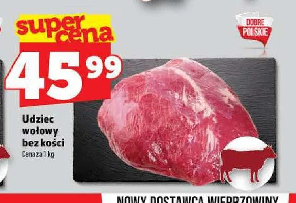 Udziec wołowy bez kości promocja w TOPAZ