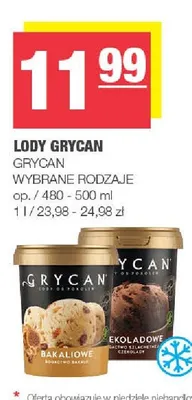Lody Grycan promocja w SPAR