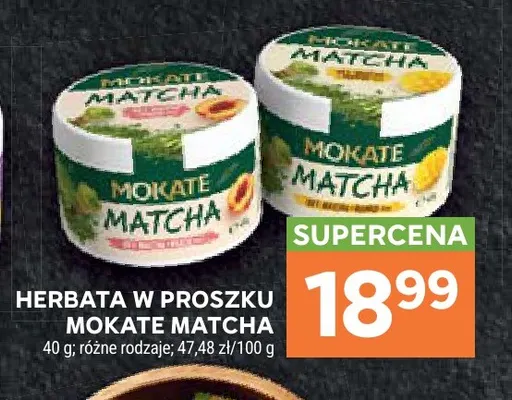 Herbata w proszku Mokate Matcha promocja w Stokrotka