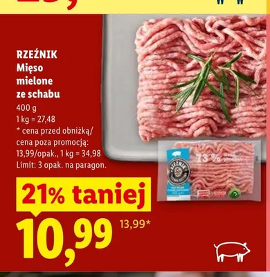 Mięso mielone ze schabu Rzeźnik promocja w Lidl
