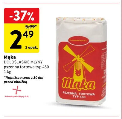 Mąka pszenna tortowa typ 450 Dolnośląskie Młyny promocja w Intermarche